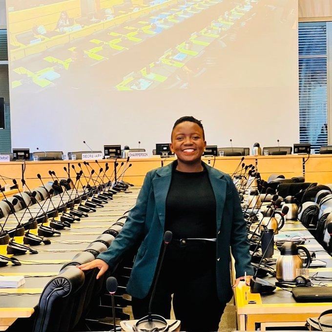 A Network representative standing in a UN conference room